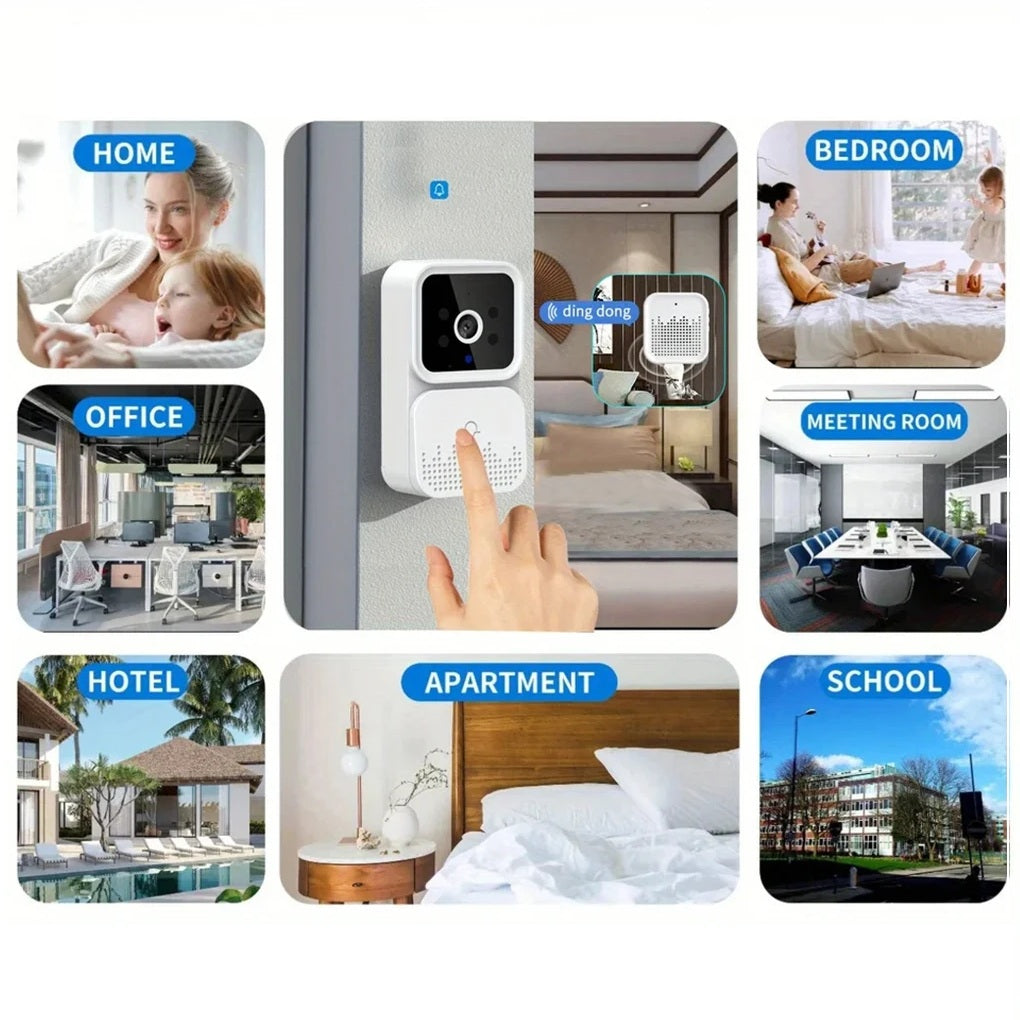 Sonerie Video Interfon Smart WiFi Full HD, Audio Bidirecțional