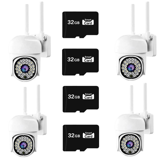 Set 4 Camere de Supraveghere + 4 Carduri 32GB Cadou