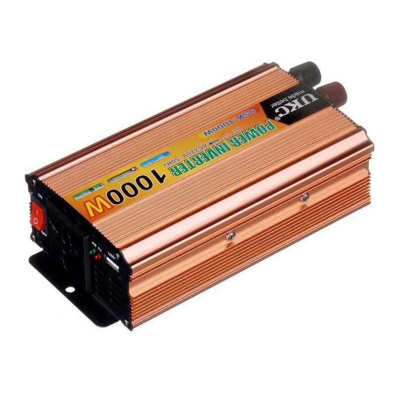 Invertor Auto 12V la 220V, 1000W UKC – Alimentare AC din Mașină, Compact și Sigur