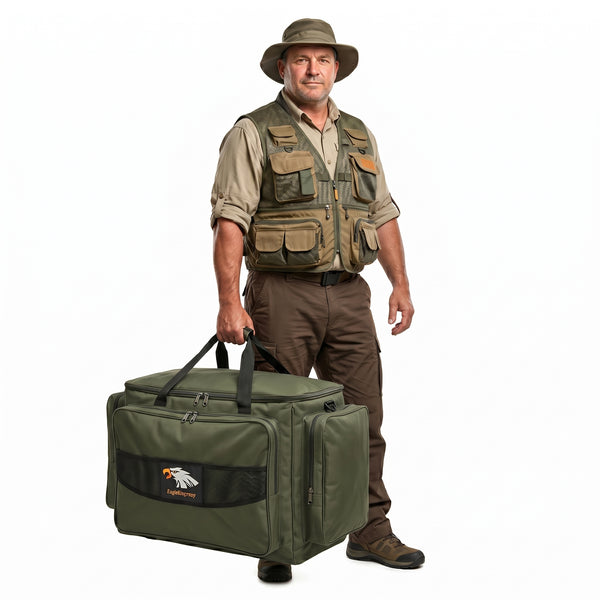 Geantă Tactică Capacitate XXL 50X60X90cm | Pescuit și Camping EagleKing, Canvas 1000D, Verde Olive