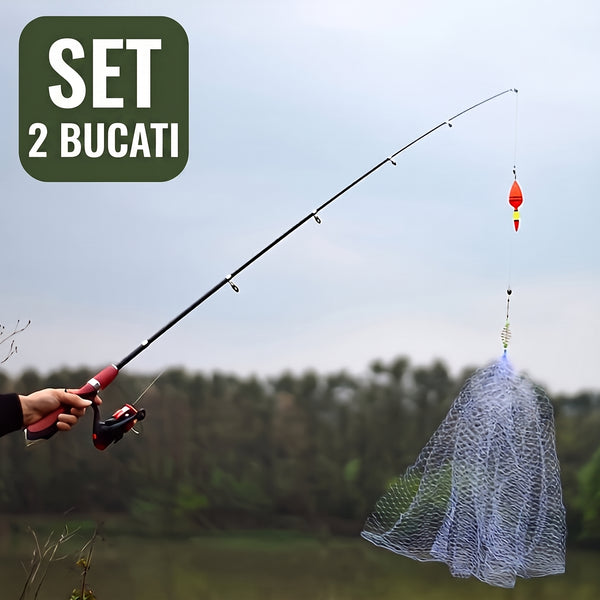 Set 2 Bucăți Plasă de Pescuit Dimensiune 1200mm X 1000mm, Ochi 35mm