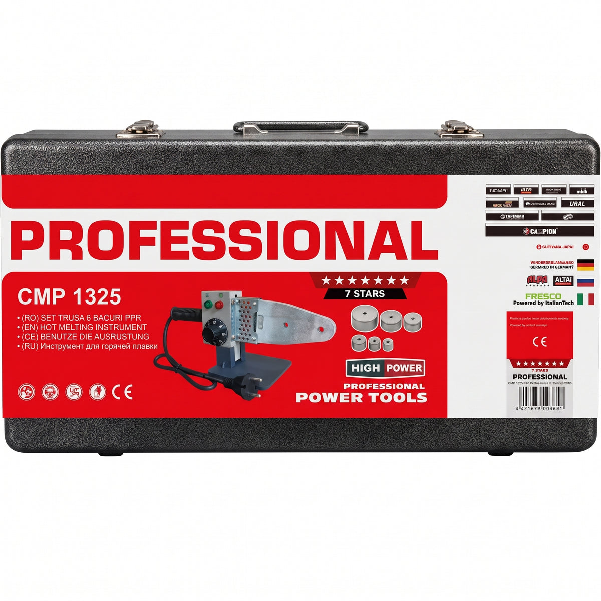 Trusă Plită PPR 1000W Profesională Campion CMP1325 - 6 Bacuri, Valiză Metalică