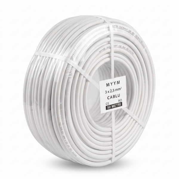 Cablu Electric CAMPION, 50m, 3x2.5 mm², Cupru , Izolație PVC Dublu Strat Flexibil 300-500V, Rezindențial-Industrial