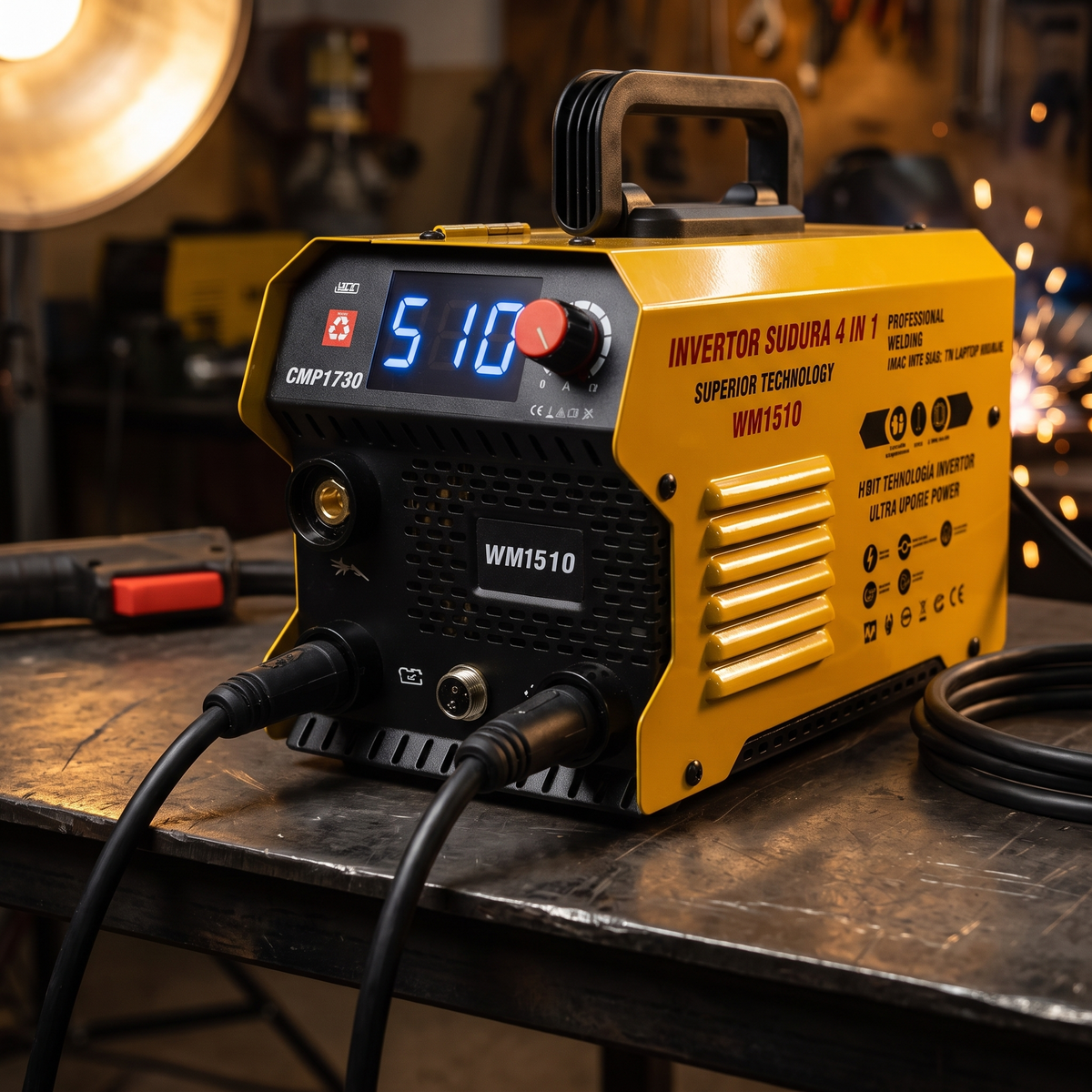 Aparat de Sudură URAL MASH CMP1730, Invertor 3 în 1 MMA/MIG/MAG, 510A, Afișaj Digital, pentru Atelier, Garaj și Construcții Metalice