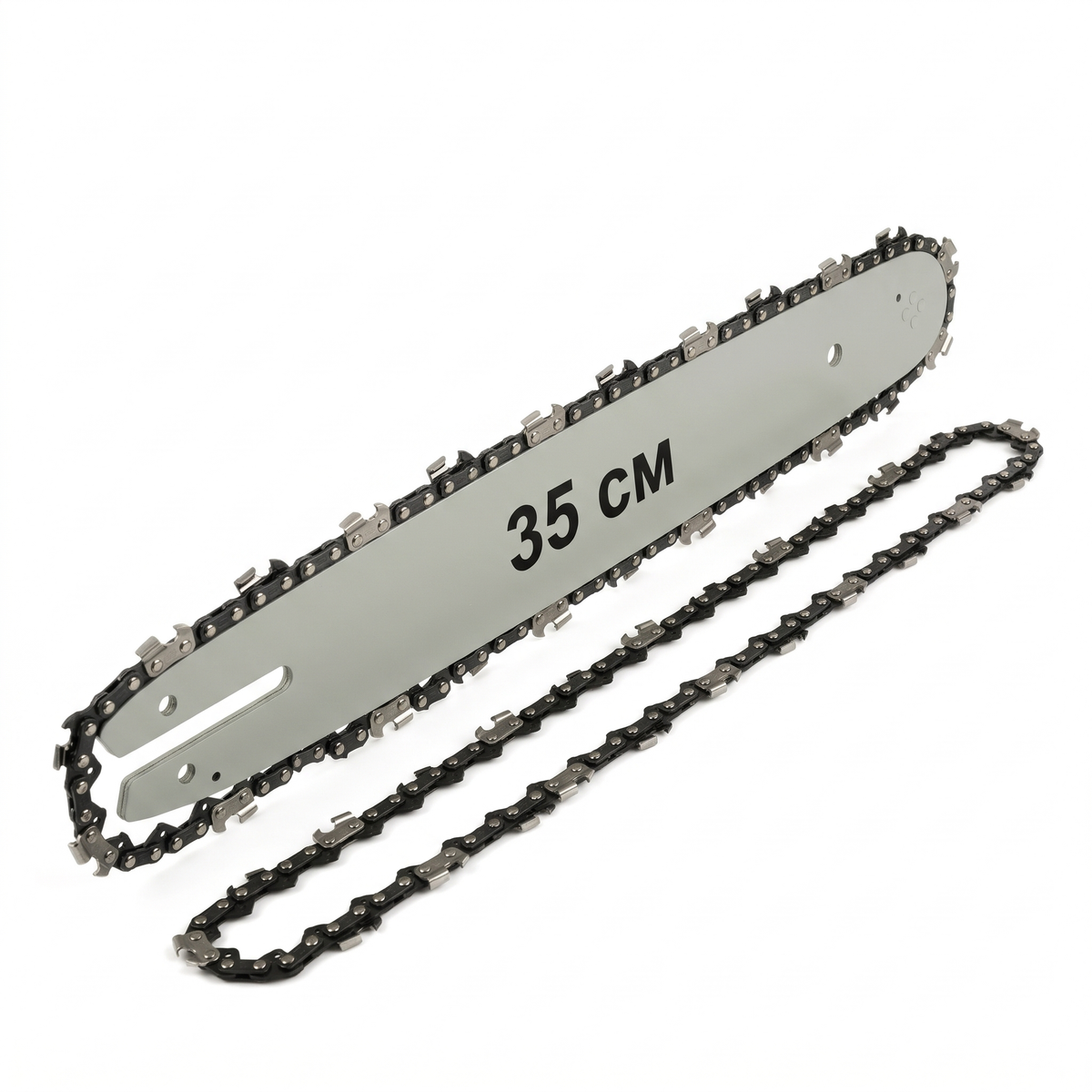 Set Lamă Drujbă Craft-Tec ST25 35 cm / 14" cu 2 Lanțuri 3/8" Low Profile, 1,3 mm, 50 Zale, MX1073, pentru Tăiat Lemne, Crengi și Bușteni