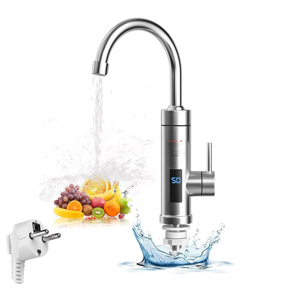 Robinet Electric Instant din Inox cu Rotire 360° – Apă Caldă Imediat pentru Confortul Tău Zilnic