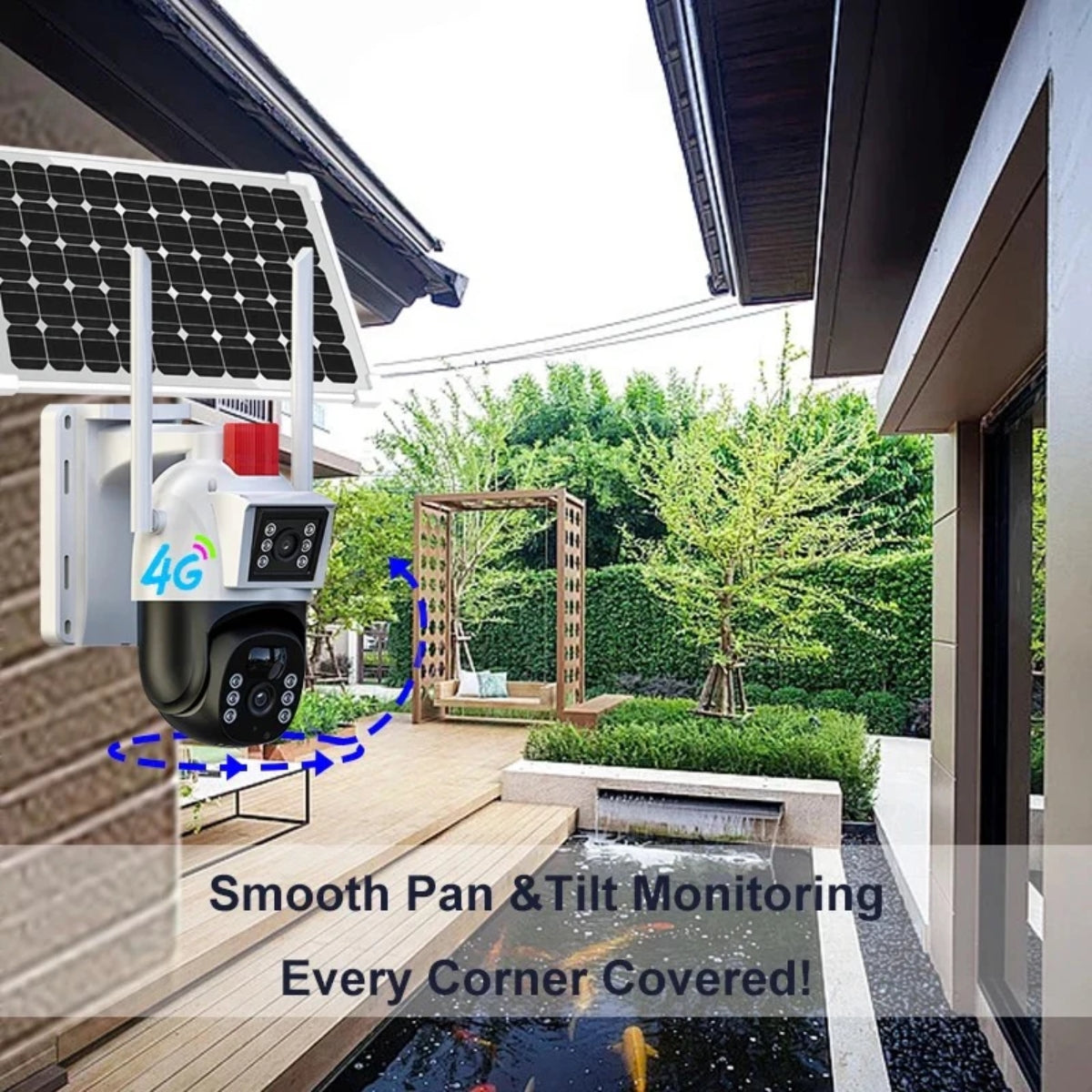 Cameră Solară Dublă 8K| SIM 4G | Smart AI V380-Pro, Aplicație Live, Vedere Nocturnă, 8 MegaPixeli