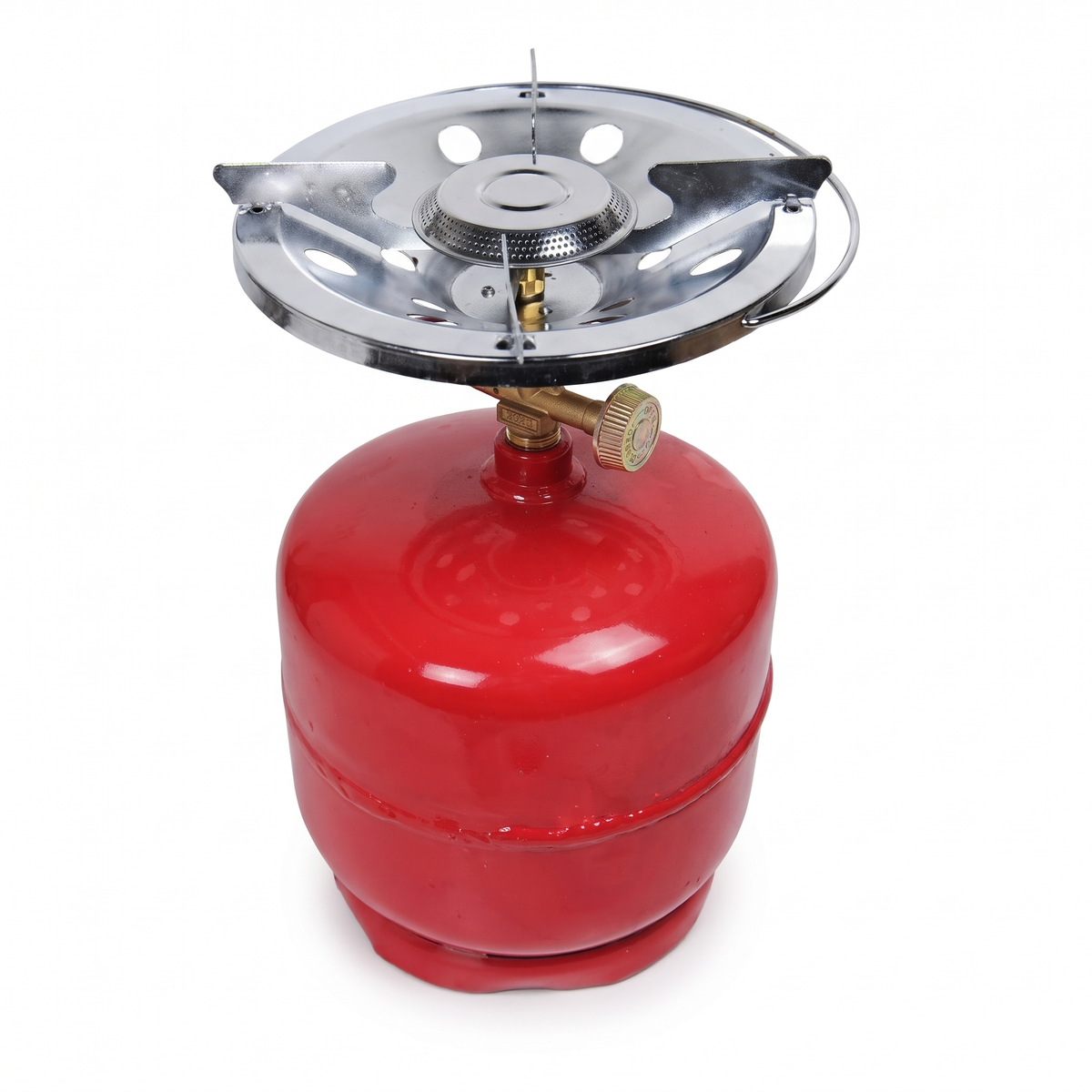 Butelie Camping 5 L cu Arzător, Aragaz Portabil 3 kg cu Robinet Reglabil, pentru Gătit în Curte, la Țară, la Pescuit și pe Munte
