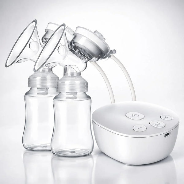 Pompă de Sân Electrică Dublă, 2 Moduri și 9 Niveluri de Aspirație, Sistem Anti-Reflux, Fără BPA, Alimentare USB,