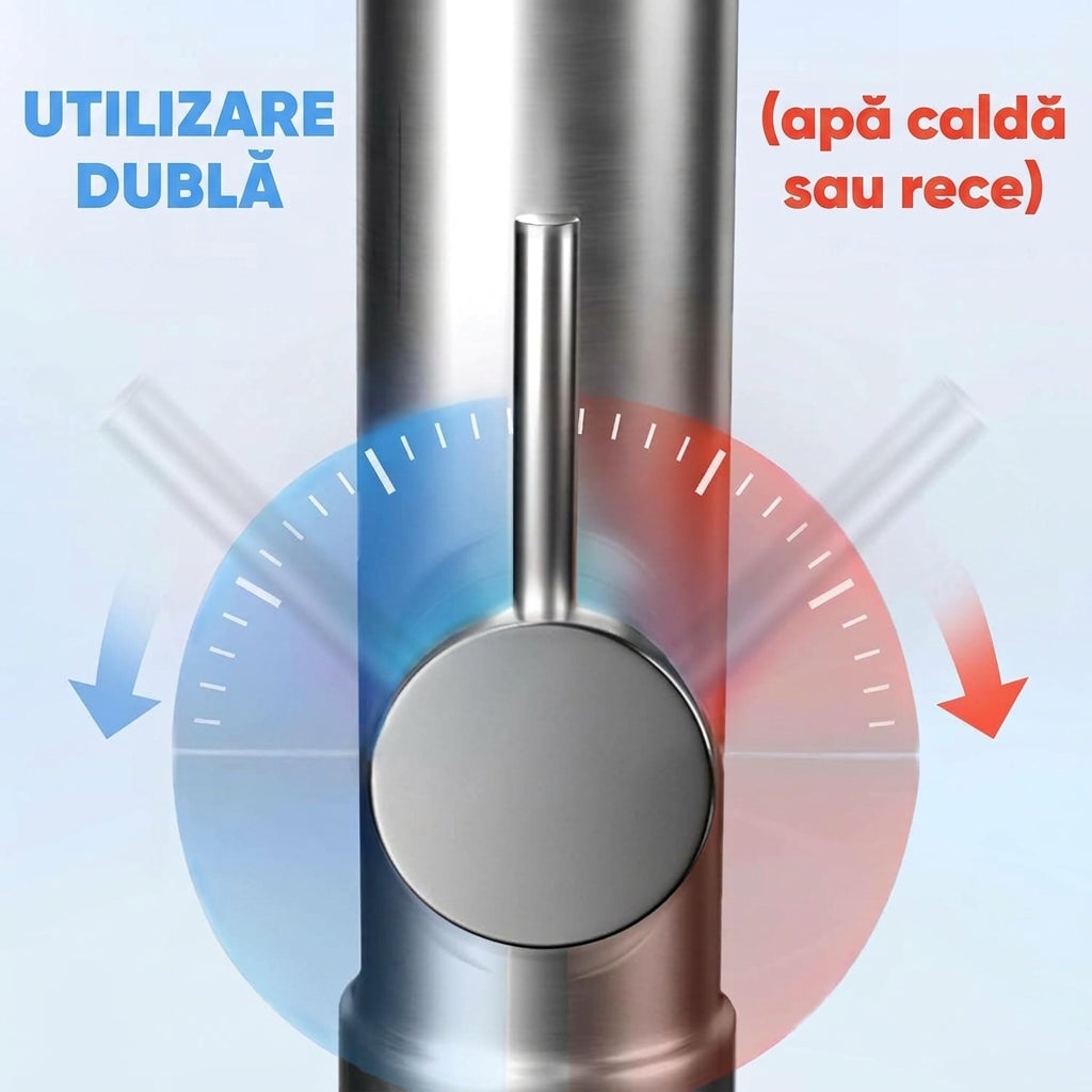 Robinet Electric Instant din Inox cu Rotire 360° – Apă Caldă Imediat pentru Confortul Tău Zilnic
