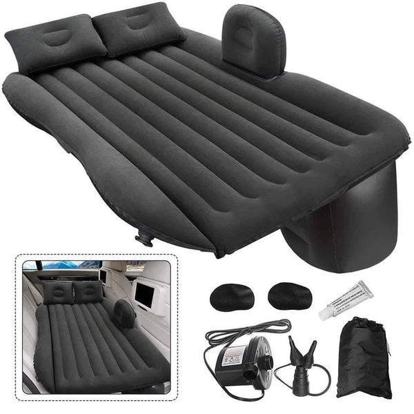 Saltea Gonflabilă Auto Premium pentru bancheta din spate, 135x86x40cm Suport T, Pompă inclusă