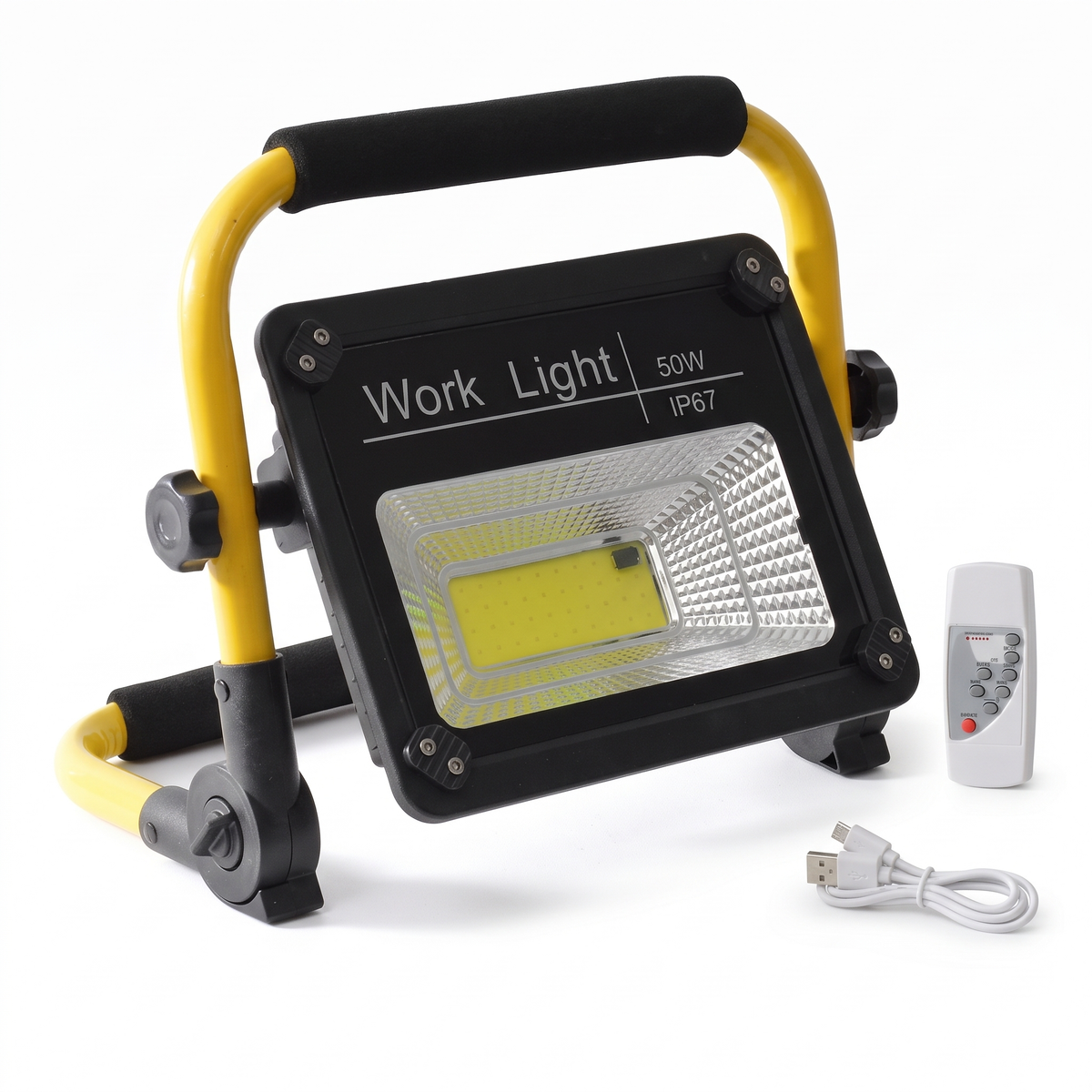 Proiector Solar LED SolWork 50W, 4000 Lumeni, IP67, cu Telecomandă și Suport Reglabil